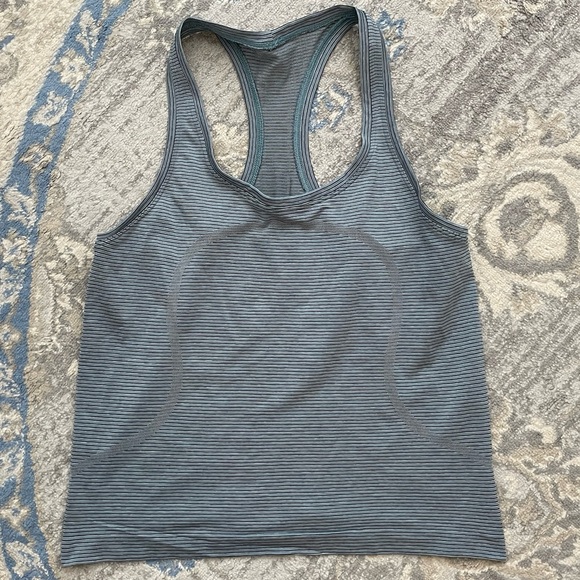 Lululemon Swiftly Tech Racerback 2.0 *Race Length Tetra Stripe Rhino Grey / - Picture 4 of 7